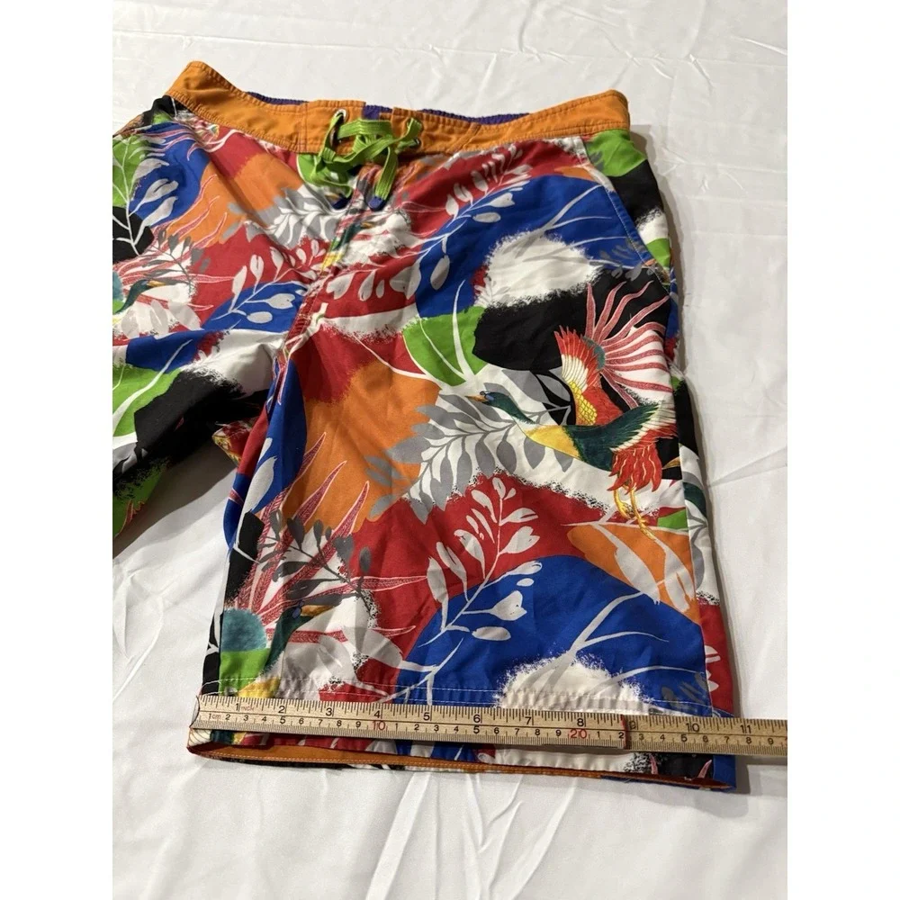 Robert Graham Men Swim/Board Lined Trunks Multi-Colored Flowers Size 36